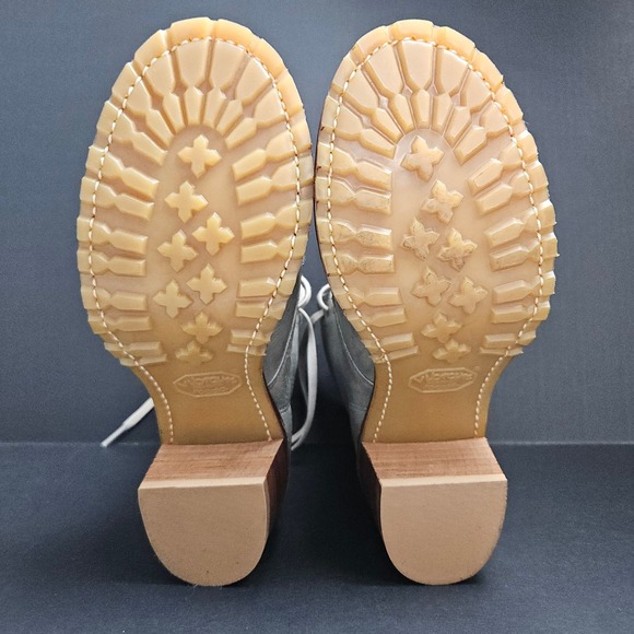 FRYE Women's Leather Sabrina Lace Up Ankle Boots Gray Size 6 Vibram Roccia SCUFF - Picture 11 of 15